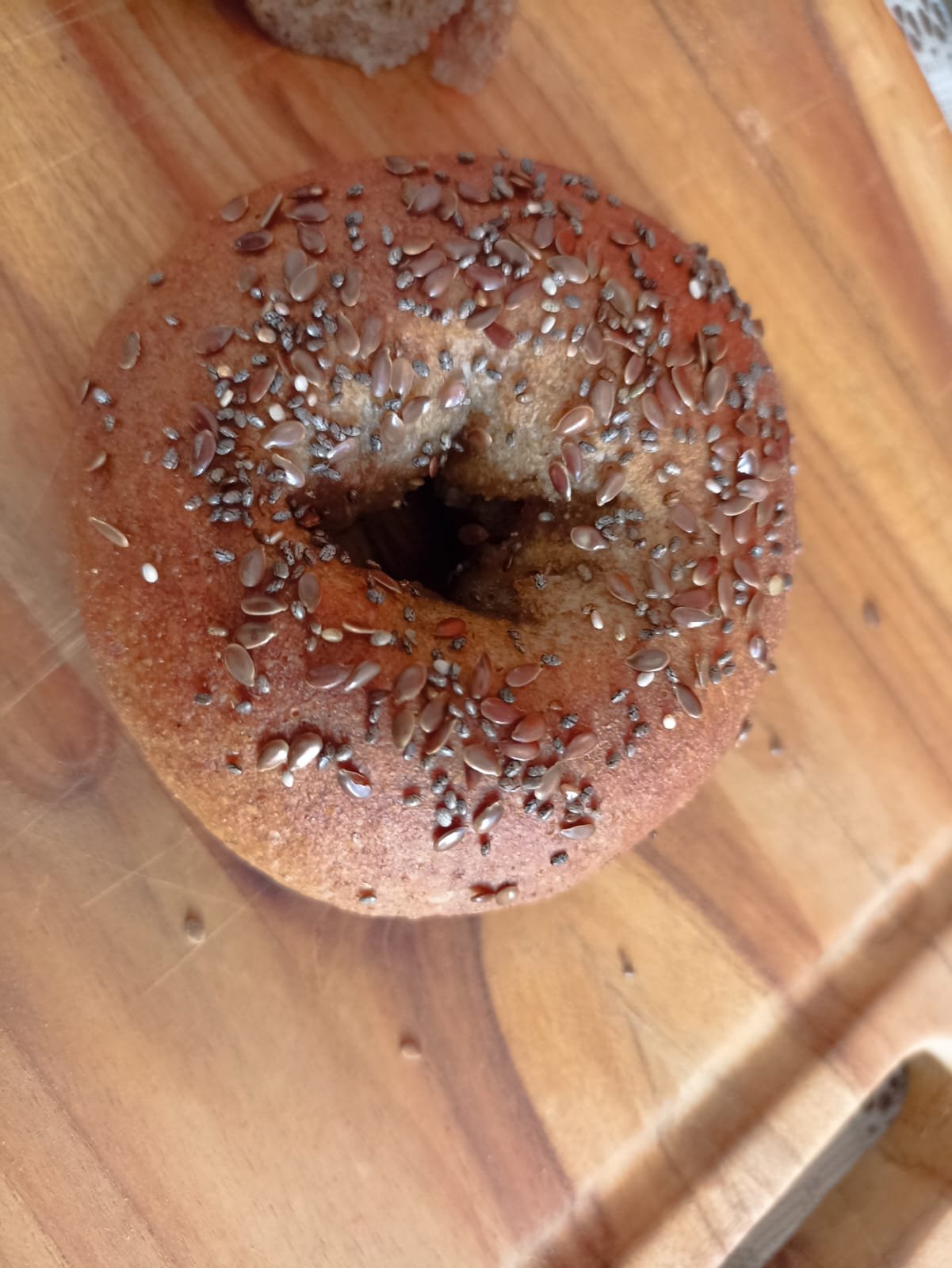 Bagels de Masa madre con chia y Linaza